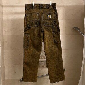 Carhartt WIP Single Knee Pant - Denim, Tawny (crater wash) brown, 29x30, raw hem